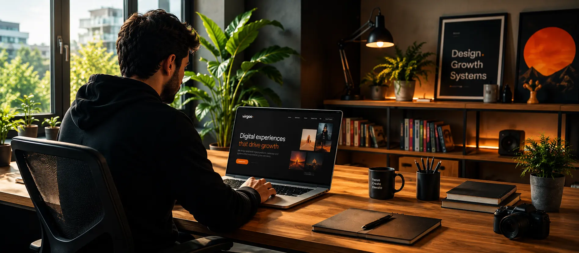 Virgoo Studio creative showcase — website design, branding, and digital systems